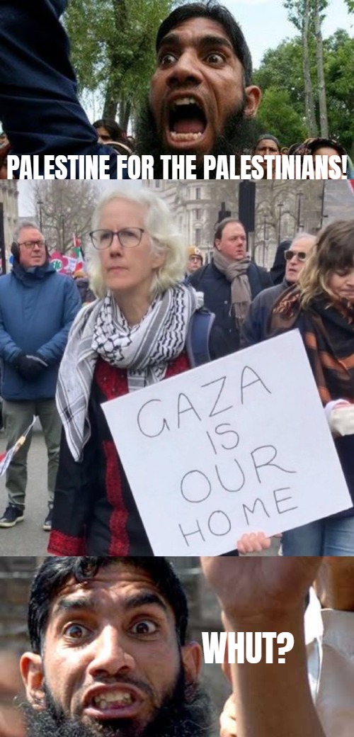 PALESTINE FOR THE PALESTINIANS! WHUT? | image tagged in angry muslim,funny,palestine | made w/ Imgflip meme maker