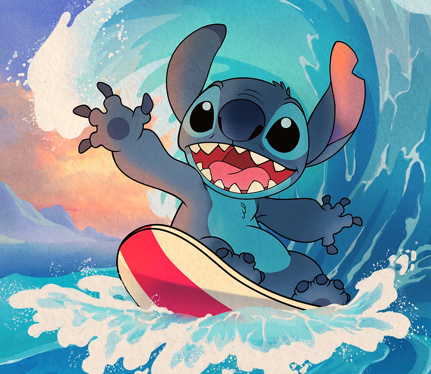 stitch surfing Blank Meme Template