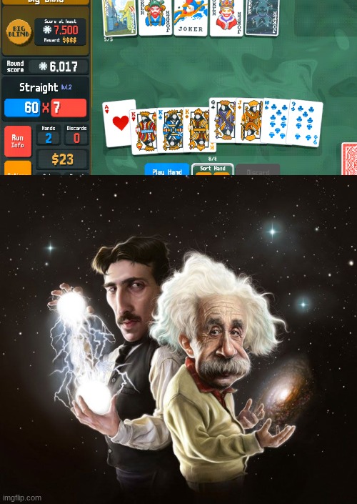 this genuinely felt so peak to pull off | image tagged in nikola tesla albert einstein | made w/ Imgflip meme maker