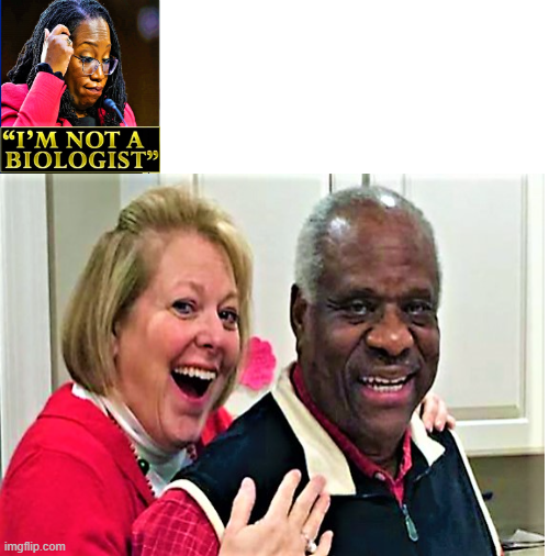 Justice & Mrs Thomas troll Ketanji Brown Jackson Blank Meme Template