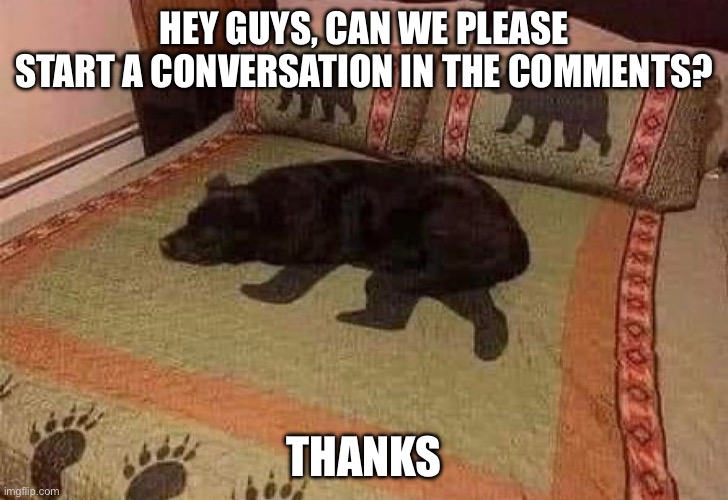 Im conversation begging | HEY GUYS, CAN WE PLEASE START A CONVERSATION IN THE COMMENTS? THANKS | image tagged in stealth mode,conversation,hello | made w/ Imgflip meme maker
