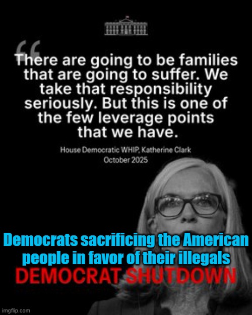 Democrats are sacrificing the American people for their illegals. | Democrats sacrificing the American people in favor of their illegals | image tagged in democrats,illegal immigrants | made w/ Imgflip meme maker