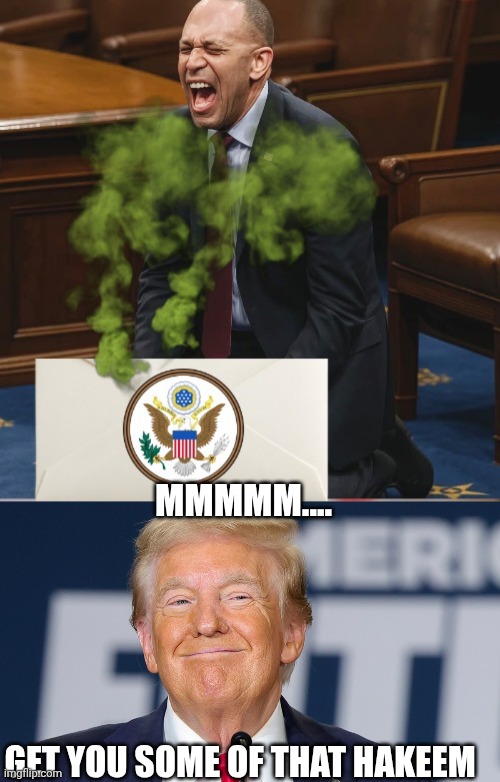 Hakeem Jeffries meme | MMMMM.... GET YOU SOME OF THAT HAKEEM | image tagged in fart | made w/ Imgflip meme maker