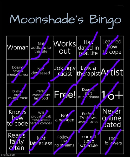 HOLY LMAO | image tagged in moonshade's bingo | made w/ Imgflip meme maker