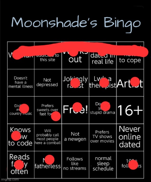 Moonshade's Bingo 2025 | image tagged in moonshade's bingo | made w/ Imgflip meme maker