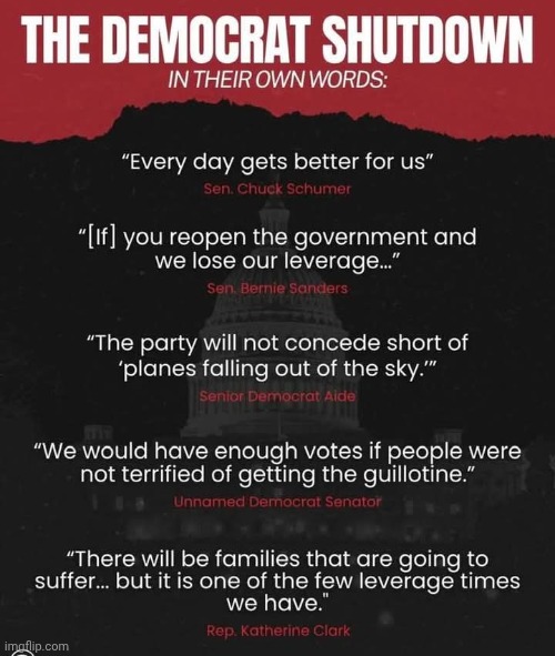Let's all make sure we never forget the last one in particular. | image tagged in government shutdown,good vs evil,repost | made w/ Imgflip meme maker