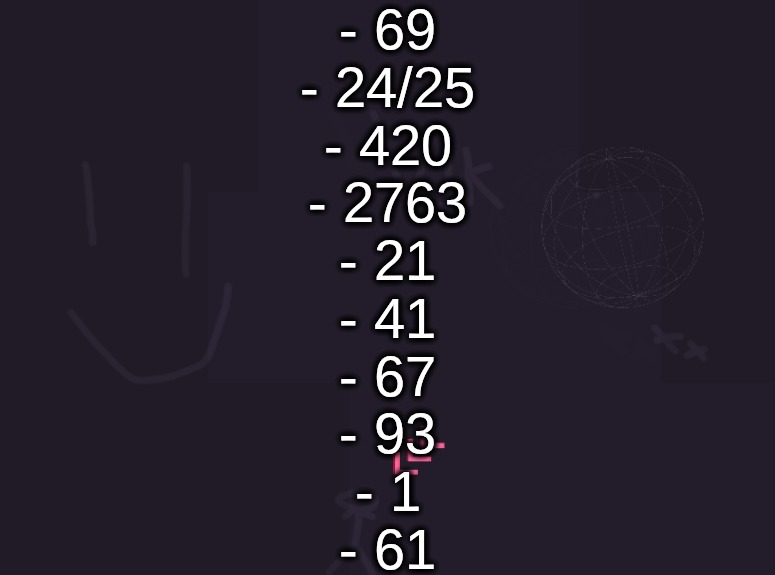 updated version of my last post | - 69
- 24/25
- 420
- 2763
- 21
- 41
- 67
- 93
- 1
- 61 | image tagged in vik's image | made w/ Imgflip meme maker