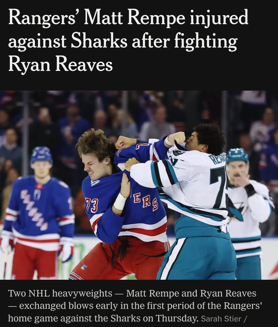 The perfect NHL headline Blank Meme Template