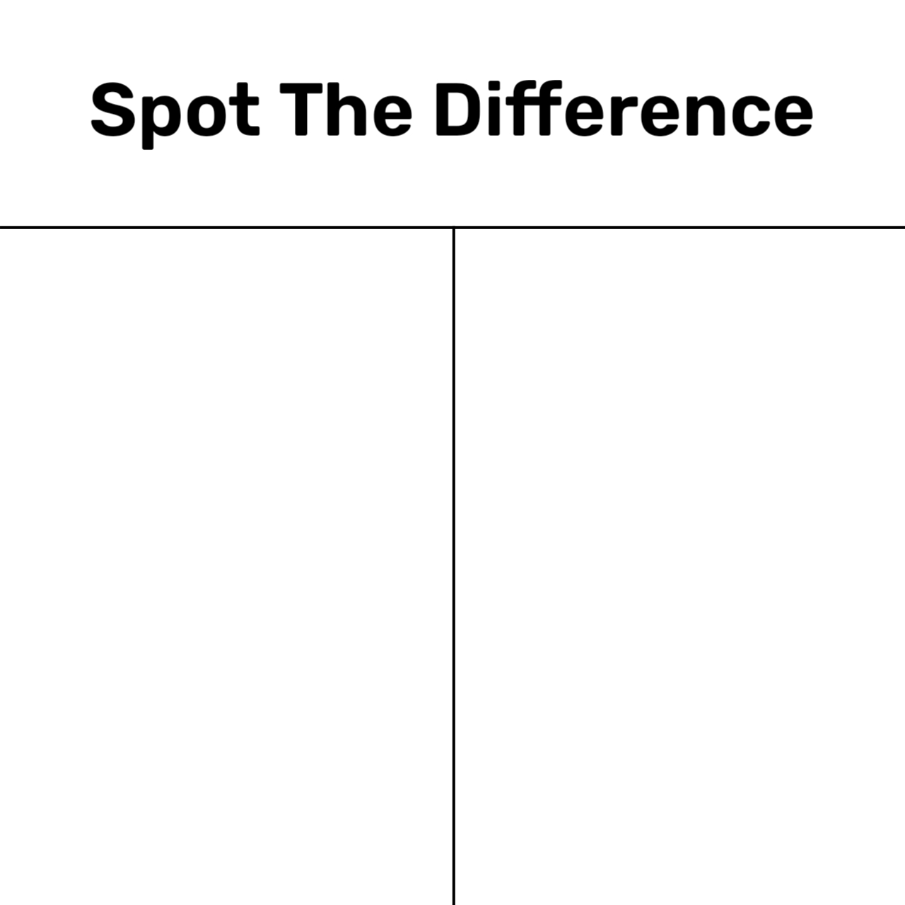 Spot Th Difference Blank Meme Template