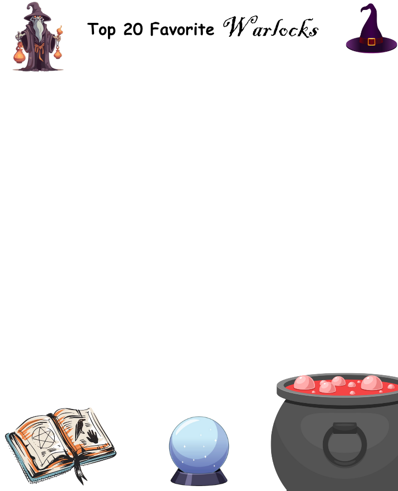 Top 20 Favorite Warlocks Meme Blank Meme Template