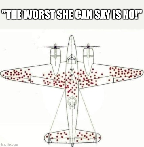"The worst she can say is no" | "THE WORST SHE CAN SAY IS NO!" | image tagged in dating | made w/ Imgflip meme maker