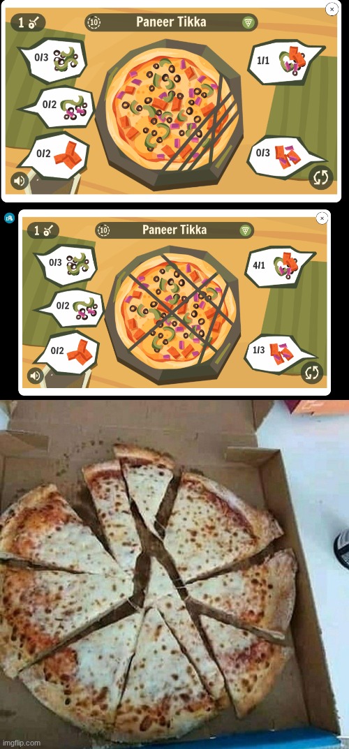 I think i did a good job on cutting pizza! :D | made w/ Imgflip meme maker