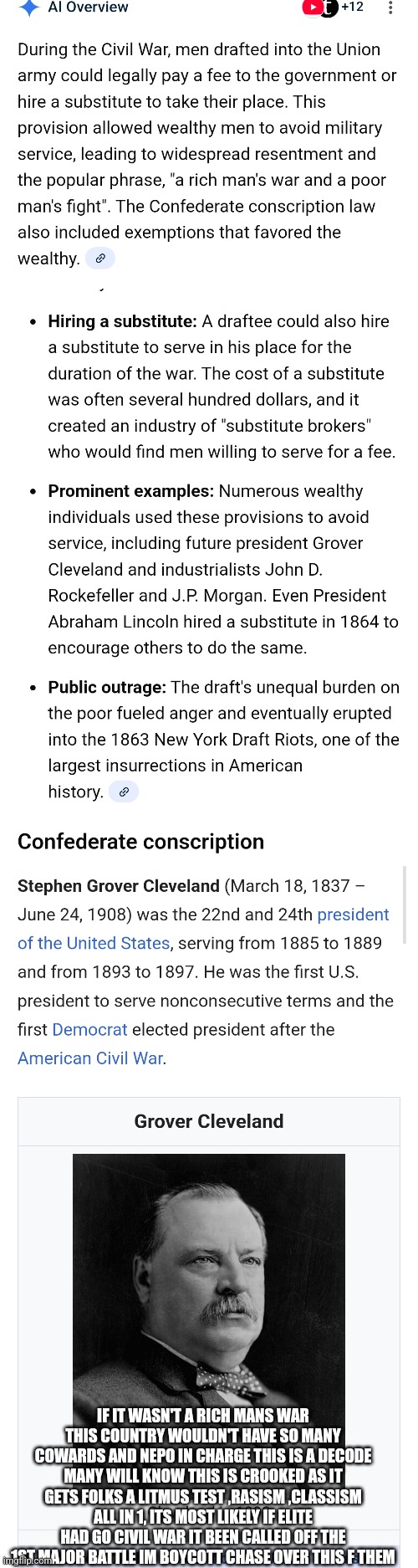 Cowards inherited America, 1 decoder is boycotting the past to fight nepotism and cowards | IF IT WASN'T A RICH MANS WAR THIS COUNTRY WOULDN'T HAVE SO MANY COWARDS AND NEPO IN CHARGE THIS IS A DECODE MANY WILL KNOW THIS IS CROOKED AS IT GETS FOLKS A LITMUS TEST ,RASISM ,CLASSISM ALL IN 1, ITS MOST LIKELY IF ELITE HAD GO CIVIL WAR IT BEEN CALLED OFF THE 1ST MAJOR BATTLE IM BOYCOTT CHASE OVER THIS F THEM | image tagged in chase,nepo | made w/ Imgflip meme maker