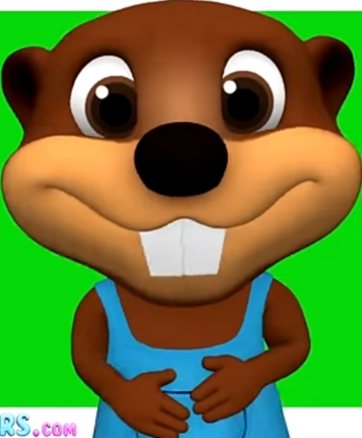 Happy Billy the beaver Blank Meme Template