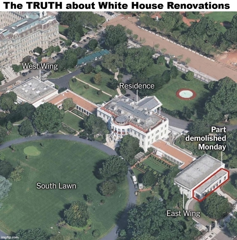 The TRUTH About White House Renovations | image tagged in white house,renovations,get your facts straight,cnn fake news,fake news,msnbc fake news | made w/ Imgflip meme maker