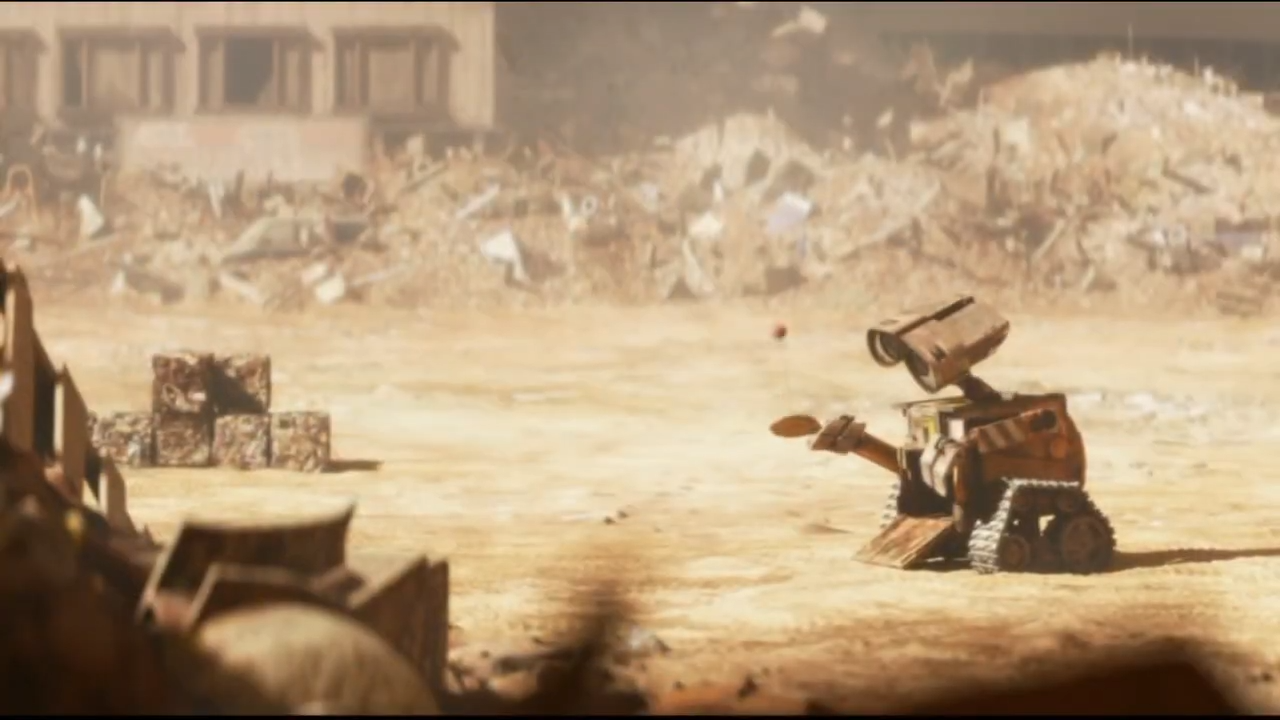 Wall-E Playing with a Paddle Ball Blank Meme Template