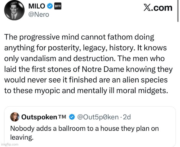 The left are incapable of perceiving beauty or legacy. Only pure hedonistic, selfish greed. | image tagged in the left are scum | made w/ Imgflip meme maker