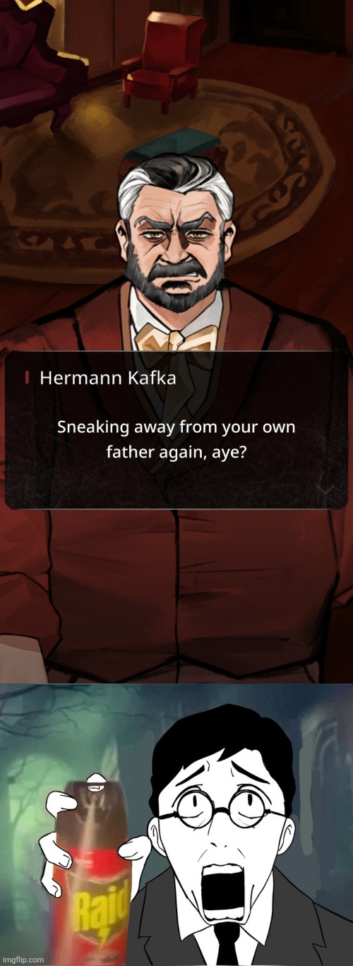 I hate his father bro | image tagged in scared shosty | made w/ Imgflip meme maker