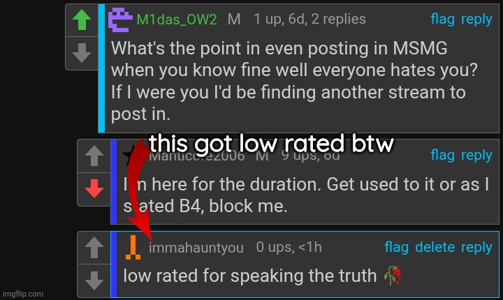 this got low rated btw | made w/ Imgflip meme maker