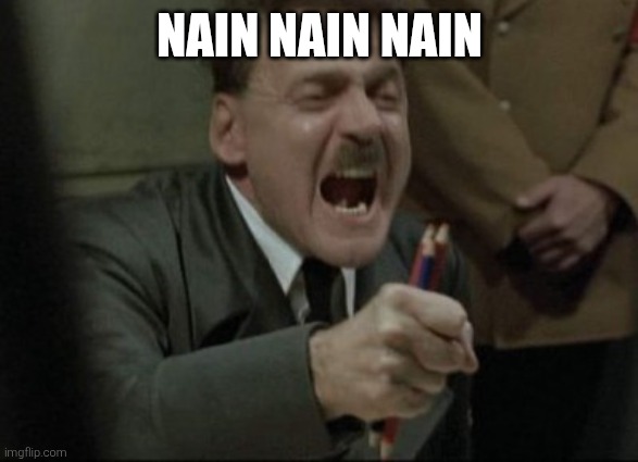 Hitler Downfall | NAIN NAIN NAIN | image tagged in hitler downfall | made w/ Imgflip meme maker