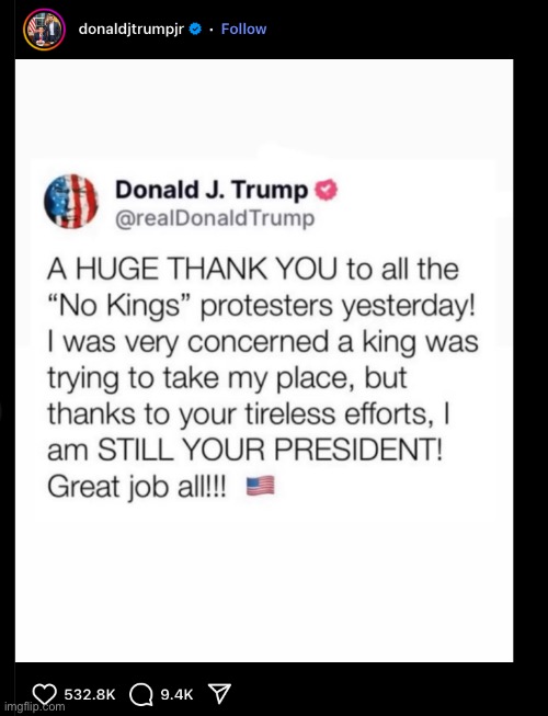 Clap back | image tagged in no kings,protest | made w/ Imgflip meme maker