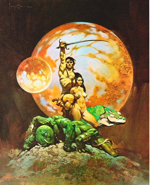 A princess of Mars by Frazetta Blank Meme Template