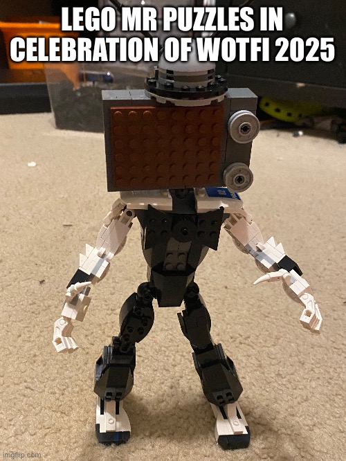 Yippee wotfi 2025 (printed tile coming soon) | LEGO MR PUZZLES IN CELEBRATION OF WOTFI 2025 | image tagged in smg4,lego,mr puzzles,wotfi,war of the fat italians,holy shit | made w/ Imgflip meme maker