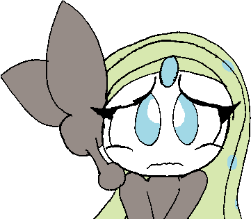 Meloetta Sad/Scared/Embarrassed/Nervous Meme Template
