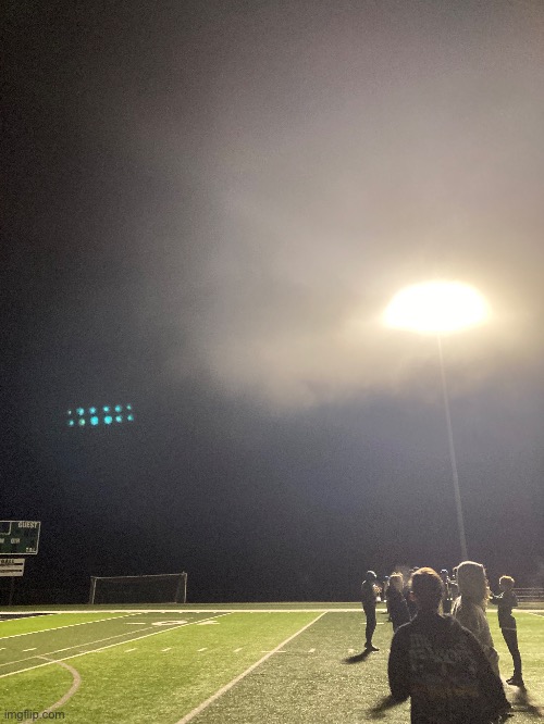 Look at this sick as fuck view of my school’s football field this morning | made w/ Imgflip meme maker