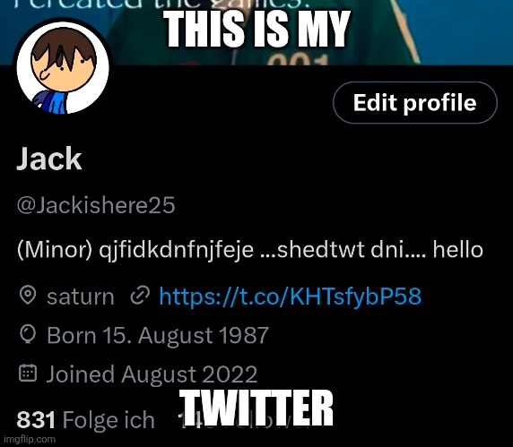 THIS IS MY; TWITTER | made w/ Imgflip meme maker