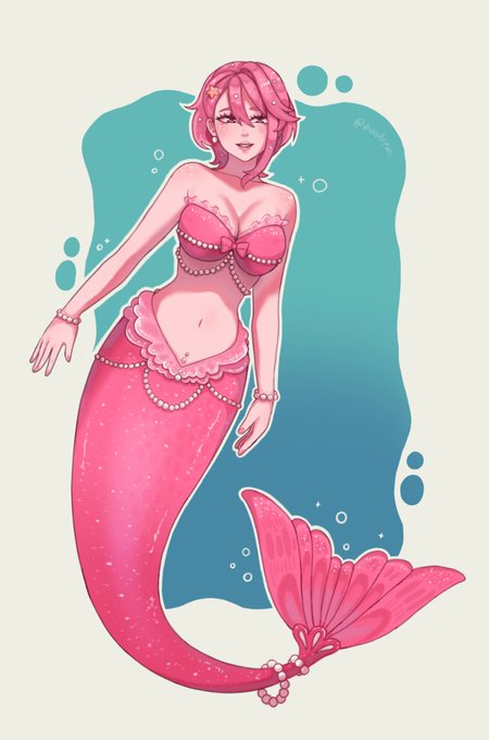mermaid pinky Blank Meme Template