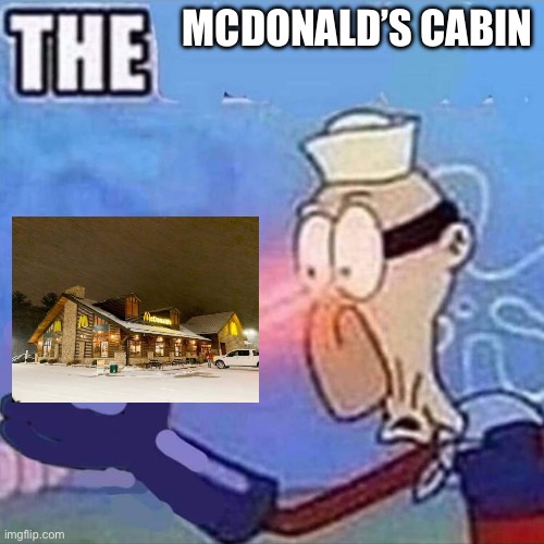 McDonald’s Cabin | MCDONALD’S CABIN | image tagged in barnacle boy the,mcdonalds | made w/ Imgflip meme maker
