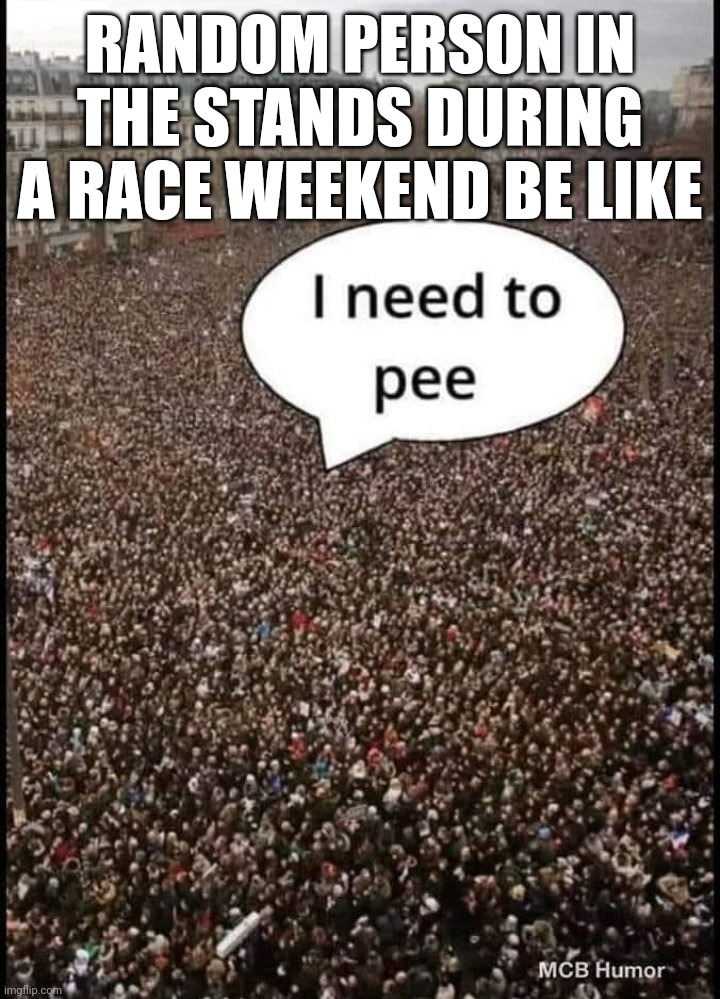 RANDOM PERSON IN THE STANDS DURING A RACE WEEKEND BE LIKE | image tagged in formula 1,crowd,urine,so true memes | made w/ Imgflip meme maker