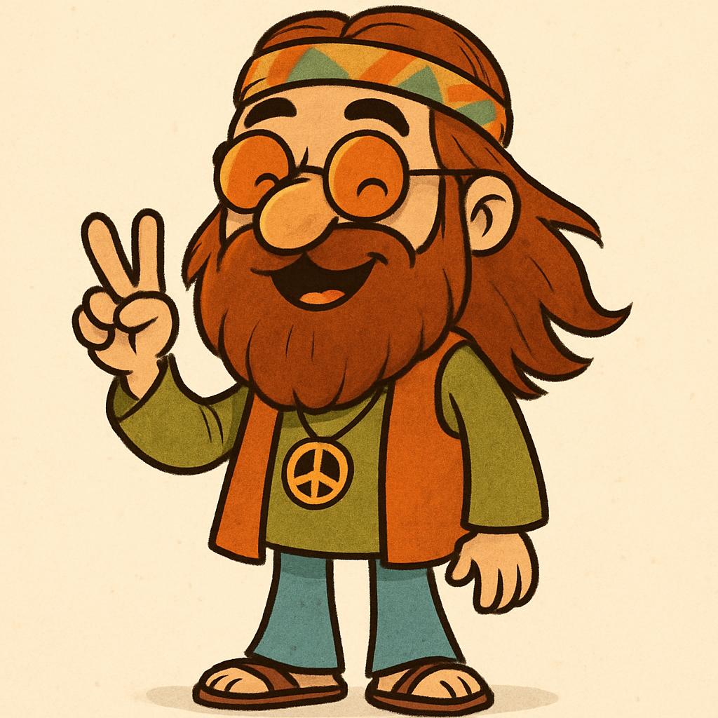 bearded hippie Blank Meme Template