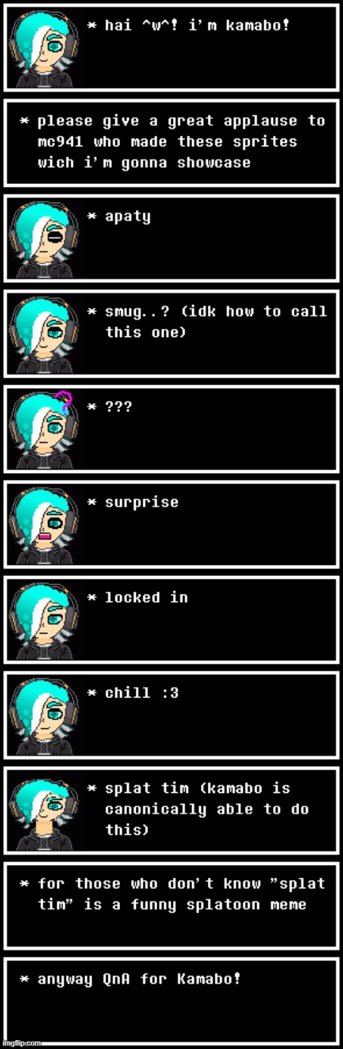 ask your questions in the comments! more expressions will be added later if mc wants to! | made w/ Imgflip meme maker