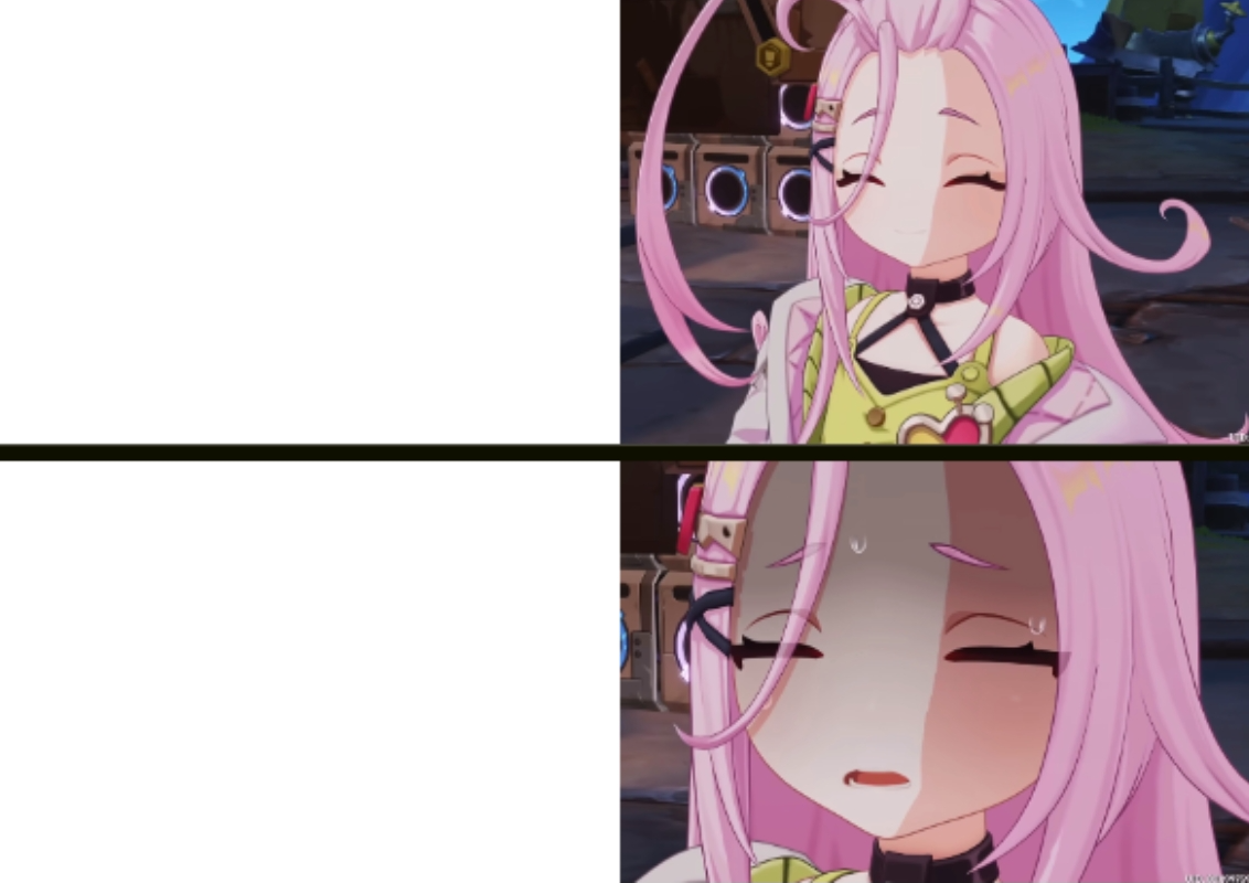 Aino happy to scared Blank Meme Template