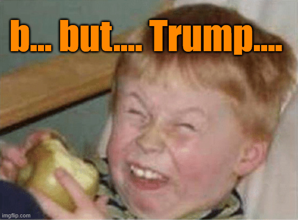 sour apple | b... but.... Trump.... | image tagged in sour apple | made w/ Imgflip meme maker
