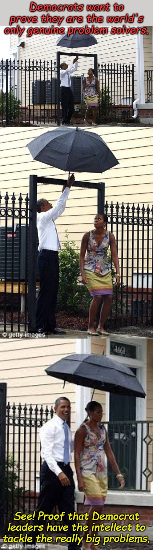 If only America had made the real problem solver king.... | Democrats want to prove they are the world's only genuine problem solvers. See! Proof that Democrat leaders have the intellect to tackle the really big problems. | image tagged in that's not who we are,no really i got this,see i told you | made w/ Imgflip meme maker