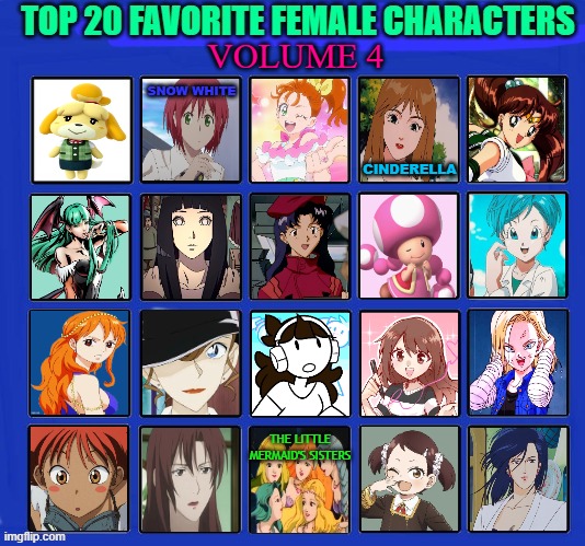 top 20 favorite female characters volume 4 | VOLUME 4; SNOW WHITE; CINDERELLA; THE LITTLE MERMAID'S SISTERS | image tagged in top 20 favorite female characters,volume 4,video games,anime,fairy tales,fantasy | made w/ Imgflip meme maker