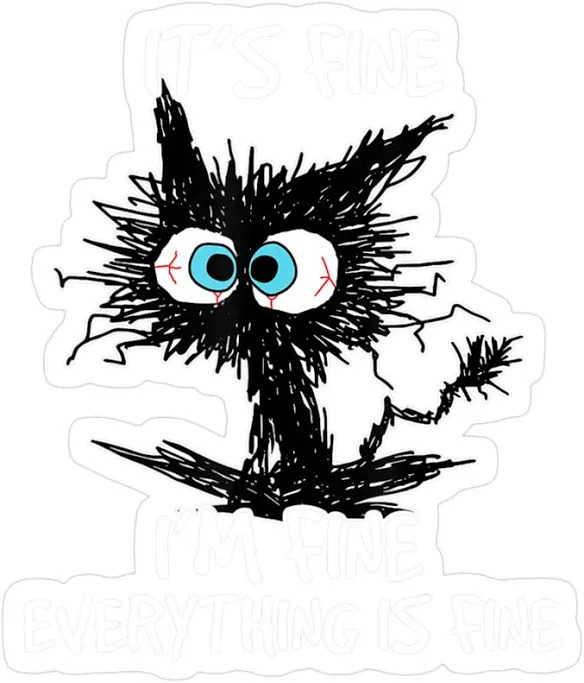 Stressed cat Blank Meme Template