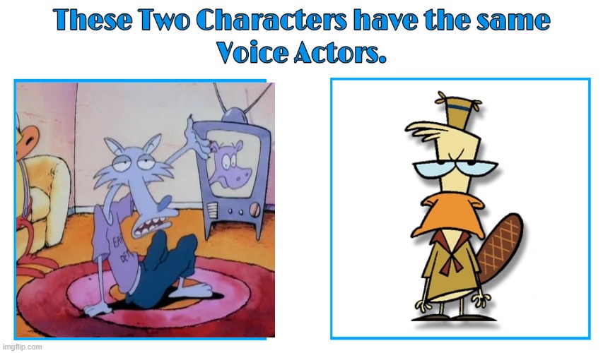 Mr. Lawrence 2 | image tagged in same voice actor,rocko's modern life,camp lazlo,nickelodeon,cartoon network,doug lawrence | made w/ Imgflip meme maker