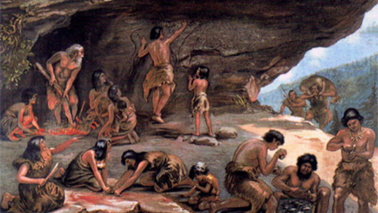 the stone age Blank Meme Template