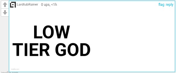 LOW TIER GOD Blank Meme Template