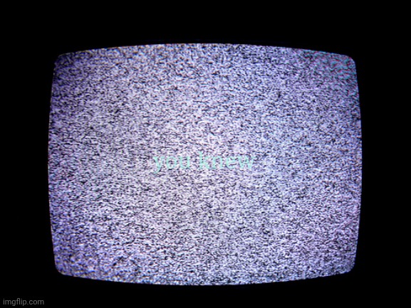 Tele | you knew | image tagged in static | made w/ Imgflip meme maker