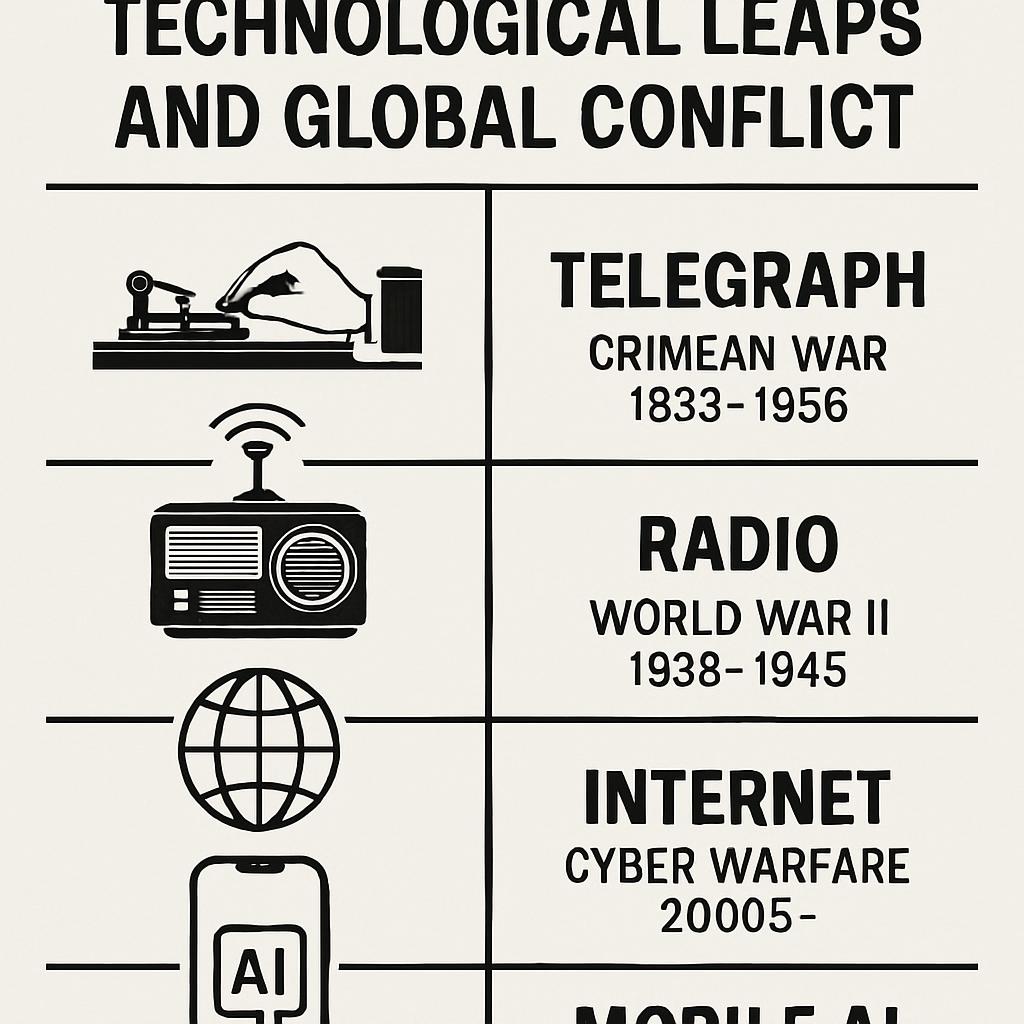 TRACE HOW EACH technological leap (telegraph, radio, internet, m Blank Meme Template