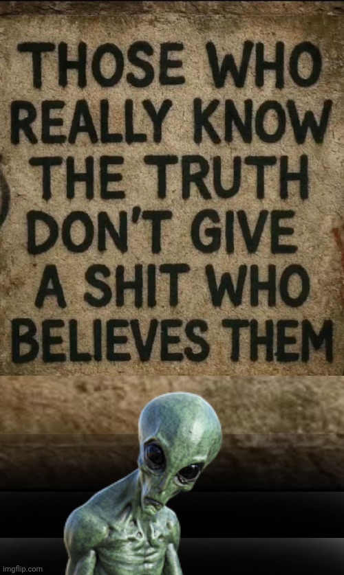 Those who know the truth | image tagged in raptv,aliens | made w/ Imgflip meme maker