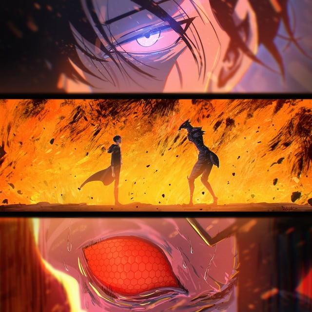 Sung Jinwoo vs ant king Blank Meme Template