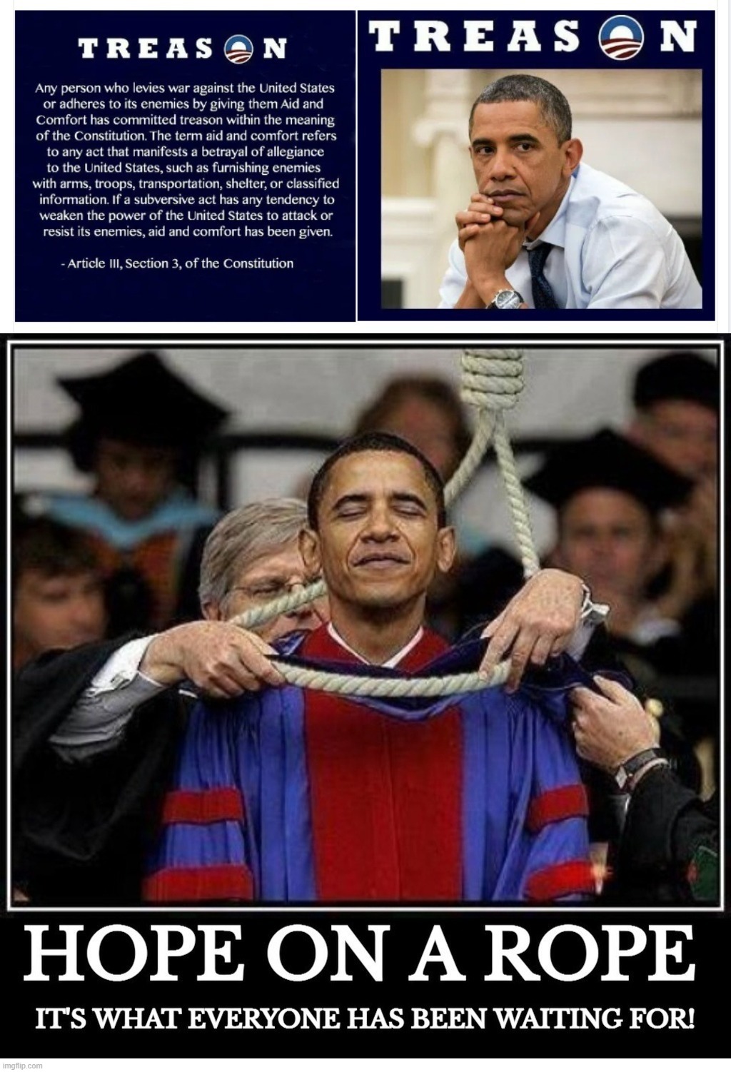 Wanted for TREASON! | image tagged in wanted poster,one piece wanted poster template,hope and change,hope on a rope,barack obama,hanging out | made w/ Imgflip meme maker