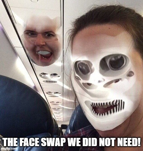 Cursed Face Swap | THE FACE SWAP WE DID NOT NEED! | image tagged in cursed image | made w/ Imgflip meme maker