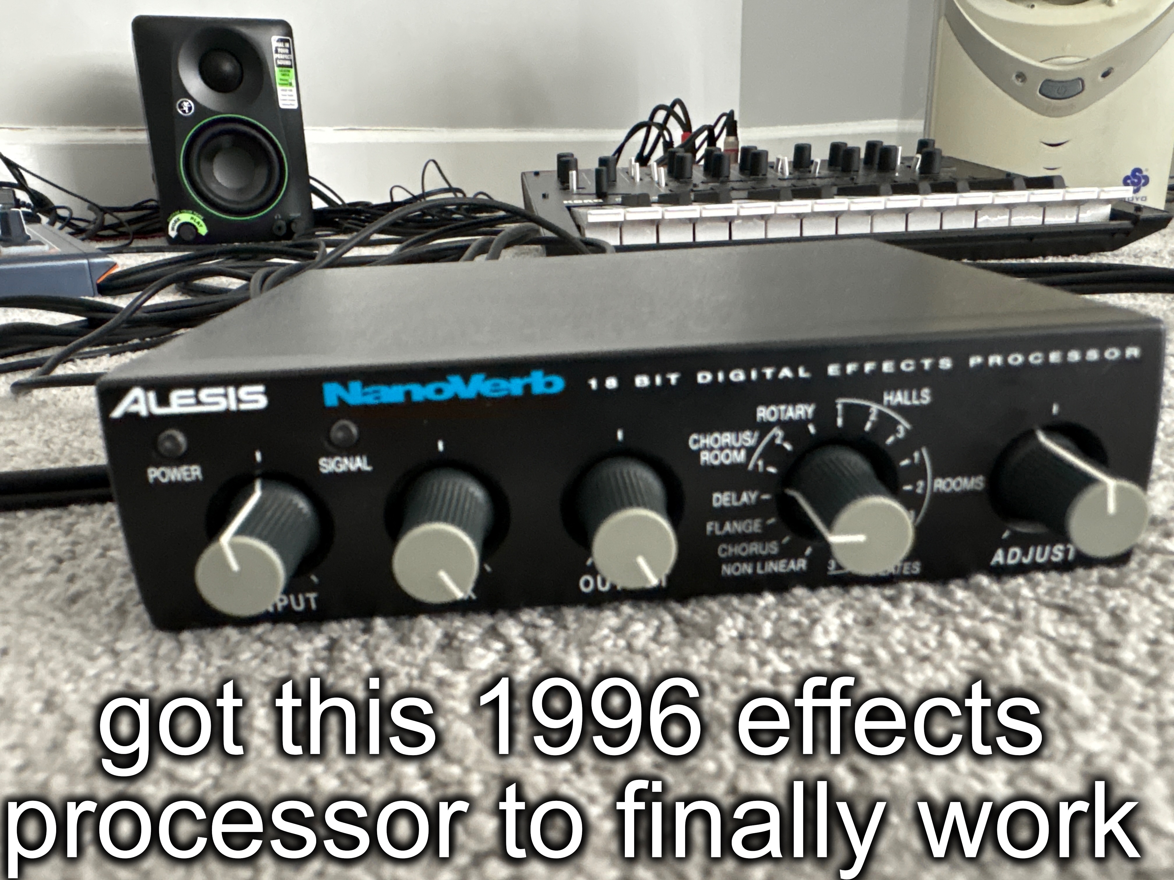 got this 1996 effects processor to finally work | made w/ Imgflip meme maker